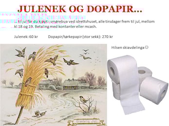Kom og kjøp julenek og dopapir!